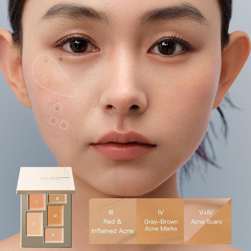 RED CHAMBER朱棧 RC 春樹系列勻跡遮瑕盤#CP400 5色遮瑕盤 修飾調與膚色 遮黑眼圈痘印斑點