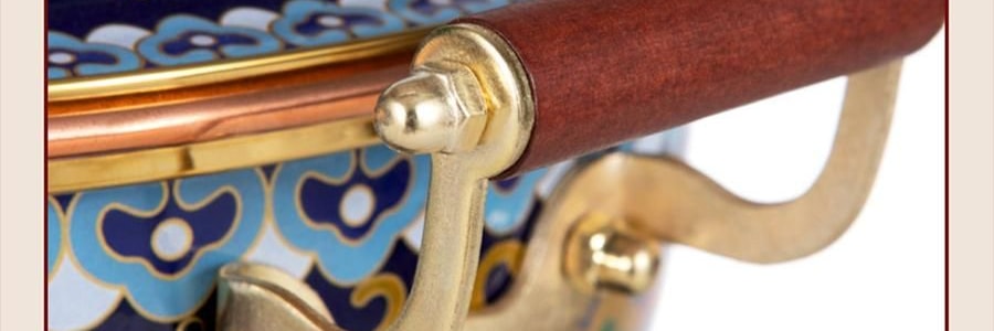 景泰藍單人銅鍋火鍋 琺瑯彩火鍋涮鍋 北京火鍋銅鍋涮肉 藍色