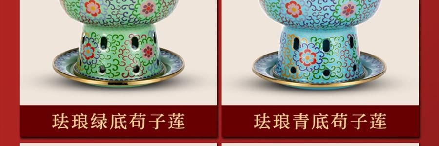 景泰藍單人銅鍋火鍋 琺瑯彩火鍋涮鍋 北京火鍋銅鍋涮肉 藍色