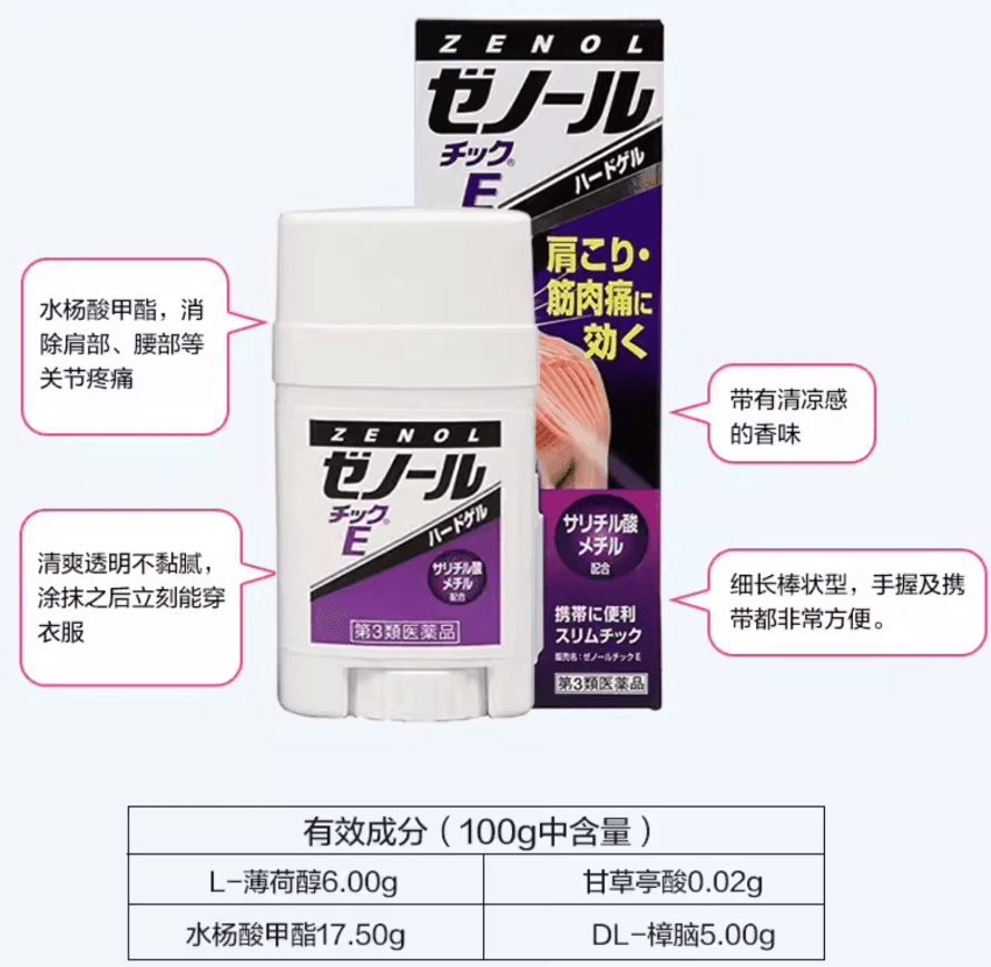 【日本直郵】大鵬製藥Zenol E止疼膏鎮痛消炎止痛劑關節腰痛腱鞘炎33g