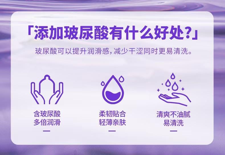 【中国直邮】 海氏海诺 裸感001玻尿酸避孕套10只装/盒 成人情趣用品男用安全套免洗