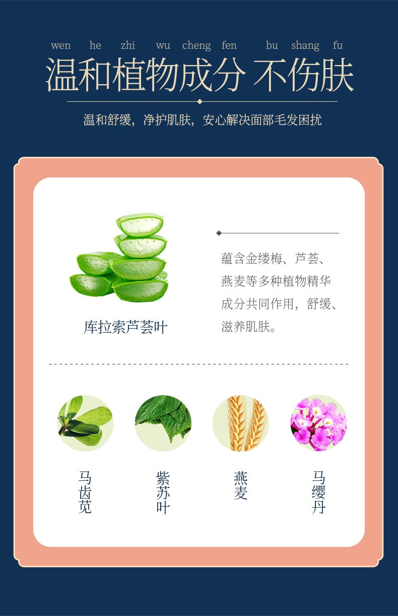 【中国直邮】 仁和药业 脱唇部汗毛 漂胡剂套装(30g+30g+20g)