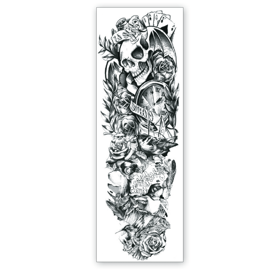 Large Arm sleeve Tattoo Waterproof temporary tattoo Sticker Skull Angel rose lotus Men Full Flower Tatoo Body Art tattoo