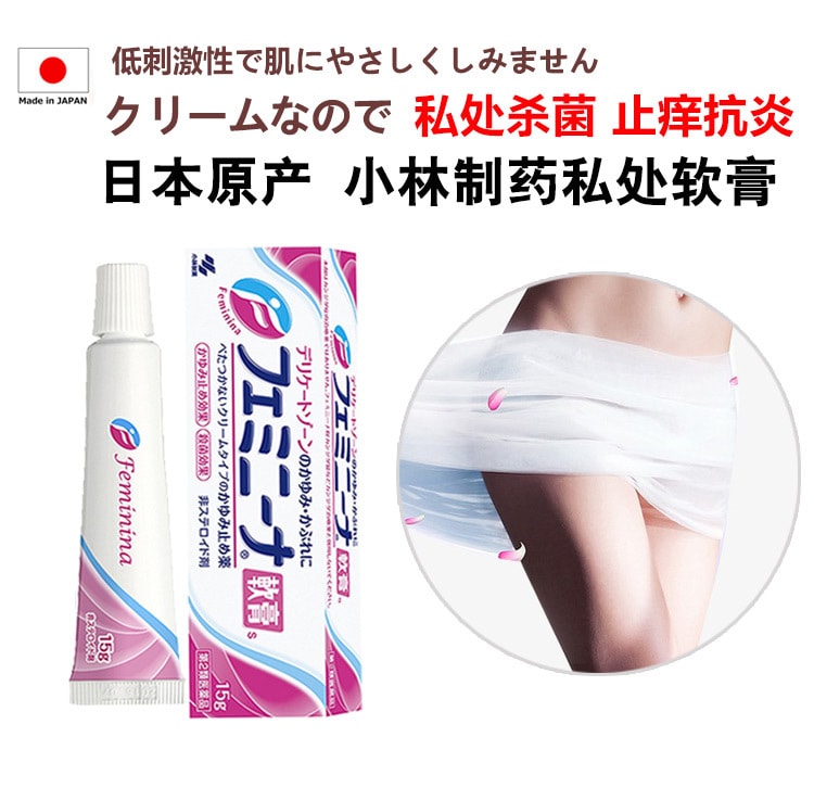 【日本直邮】 小林制药 女性私处阴部护理止痒杀菌骚痒去红肿软膏15g
