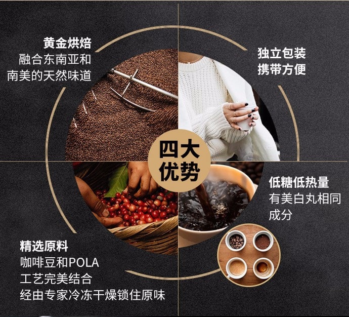 【日本直邮】POLA宝丽 拿铁咖啡 美容嫩白健康无蔗糖低热量 30包 240g 每包39kcal