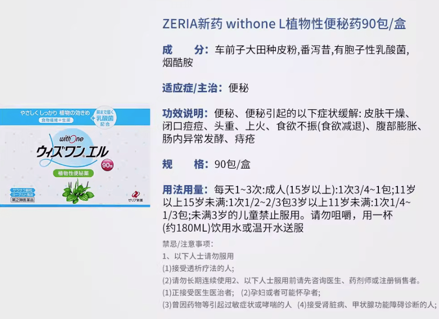 【日本直郵】ZERIA新藥 植物配方便秘藥無依賴調解腸胃通便顆粒藍盒酸奶味90包