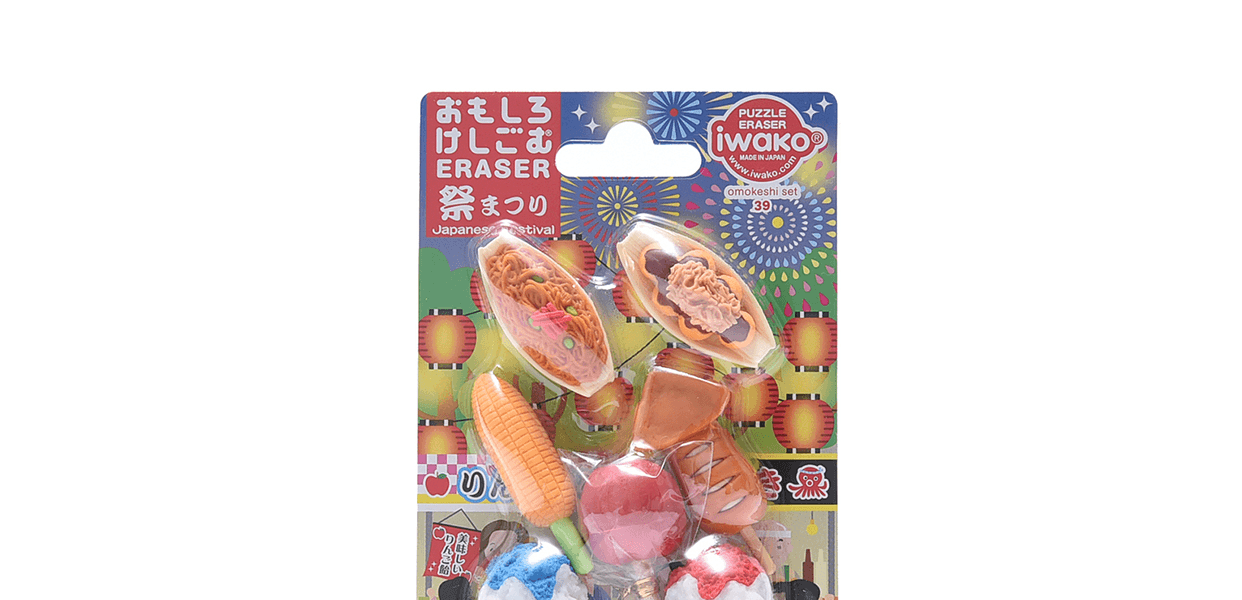 日本IWAKO 吸塑包装趣味橡皮 ER-BRI043 / お祭り71g