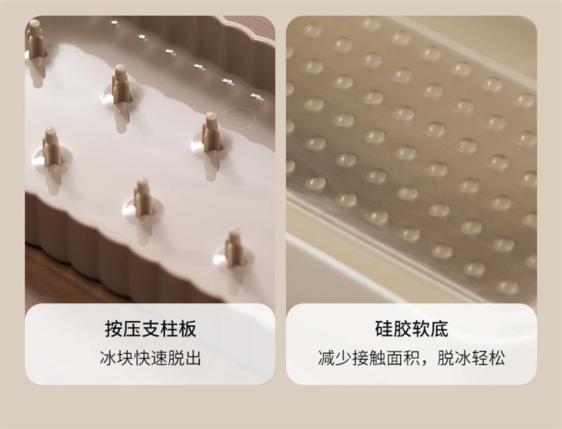 【中国直邮】 FaSoLa 冰块模具冰块储冰盒带盖按  四格冰格 1个装