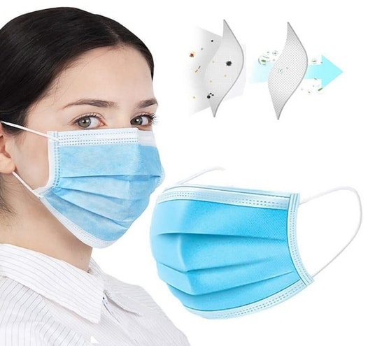 Disposable Protective Mask 3 Layer Filter High Quality 50pcs