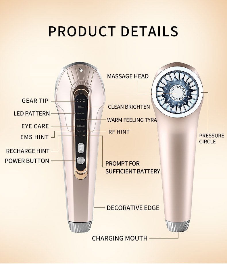 K·SKIN金稻 射頻美容儀臉部 紅綠紫光子嫩膚儀 提拉緊緻 淡化細紋臉部 導入美顏儀 KD9905