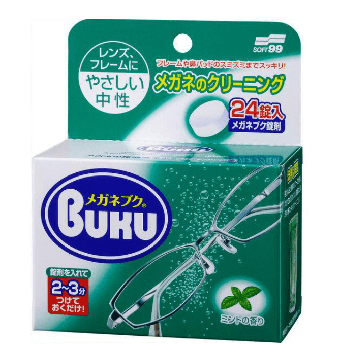 【日本直邮】日本SOFT99 眼镜清洗片  24粒 除菌清洁