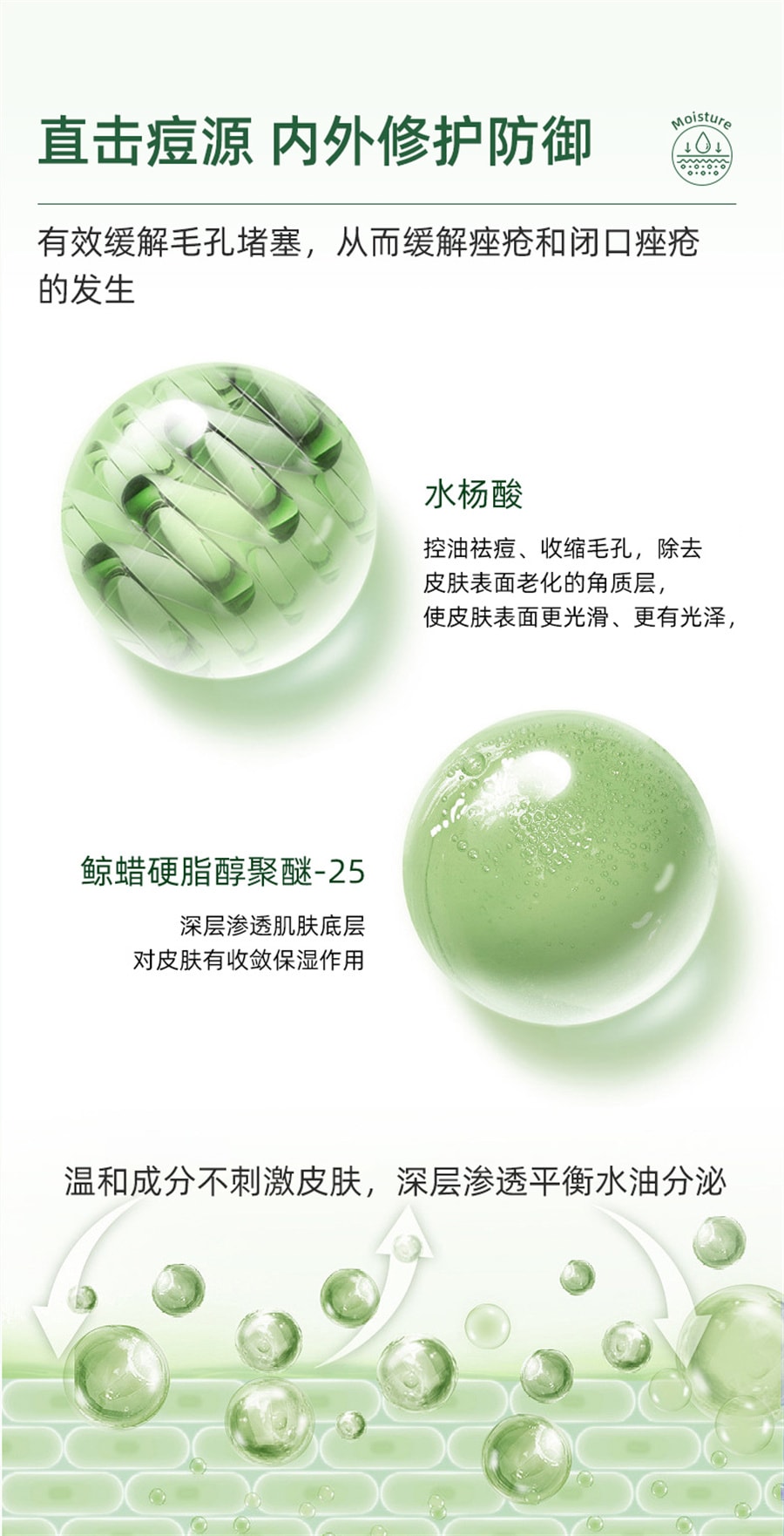 【中國直郵】Geboline/歌寶蓮 水楊酸祛痘收縮毛孔粗大修復淡化痘印酸刷去閉口黑頭粉刺凝膠精華 30g