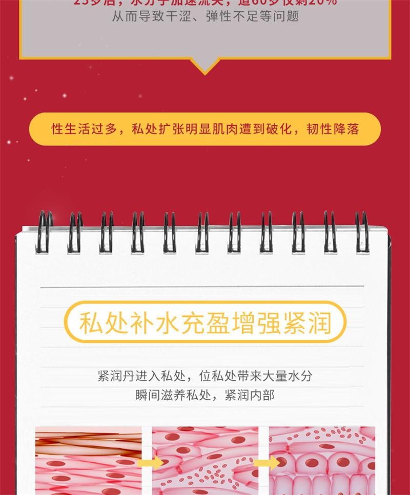 【中国直邮】 舒奈美 紧润丹 妇科凝胶女性私密粉嫩缩Y丹阴道私处护理液   12粒/盒