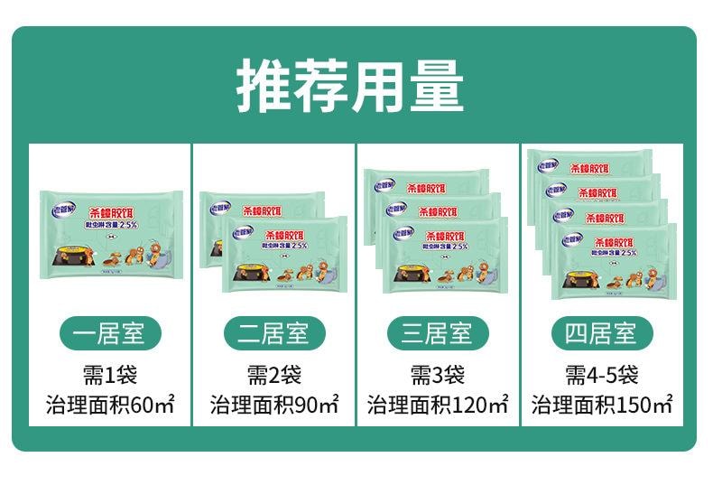  老管家 杀虫胶饵蟑螂药家用厨房除蟑强力灭虫 3g*6枚