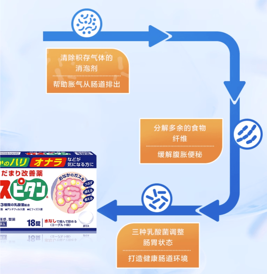 【日本直邮】小林制药整肠药清肠调理便秘通便肠胀气益生菌片酸奶味18粒