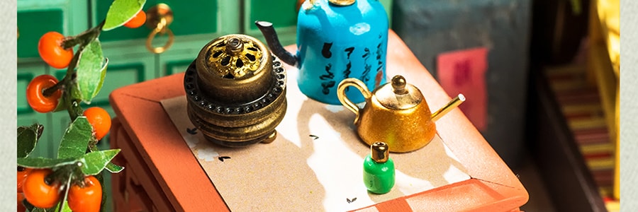 【DIY】ROBOTIME若态 茶馆 一曲闲茗 立体拼图模型摆件DIY中国风小屋