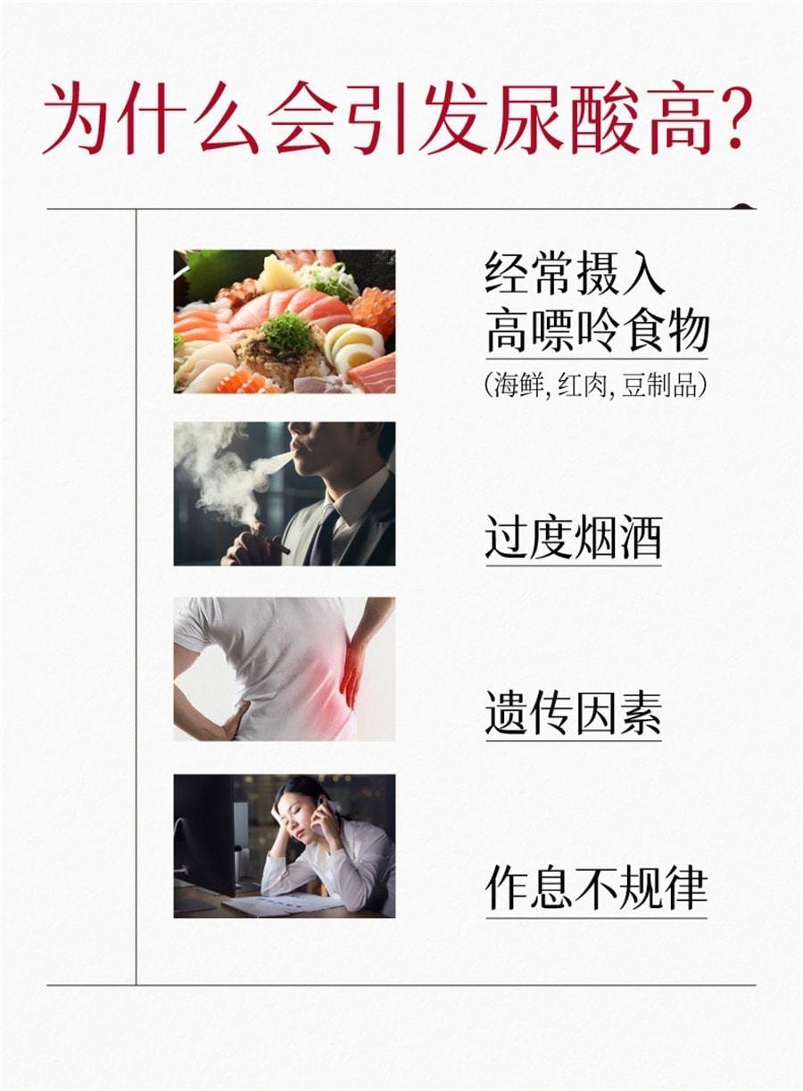 【中国直邮】 维特健灵 消尿酸 草木养护辅助降酸 有助于减少尿酸形成 沉积 辅助舒缓关节不适 60粒/盒