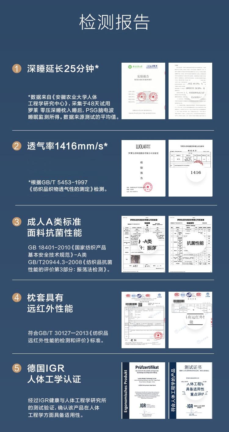 【中国直邮】罗莱家纺 零压深睡枕护颈椎辅助睡眠A类枕芯礼盒装 粉色 枕高可调节9-10cm