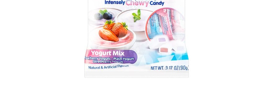 日本HI-CHEW 果汁軟糖 草莓藍莓優格口味 綜合袋 90g