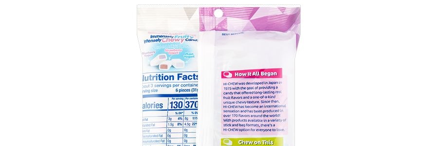 日本HI-CHEW 果汁軟糖 草莓藍莓優格口味 綜合袋 90g