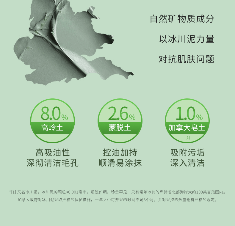 【中國直郵】 孔鳳春 馬齒莧淨顏清潔泥膜100g 多酸物理吸附 深層清潔毛孔 細膩肌膚塗抹面膜