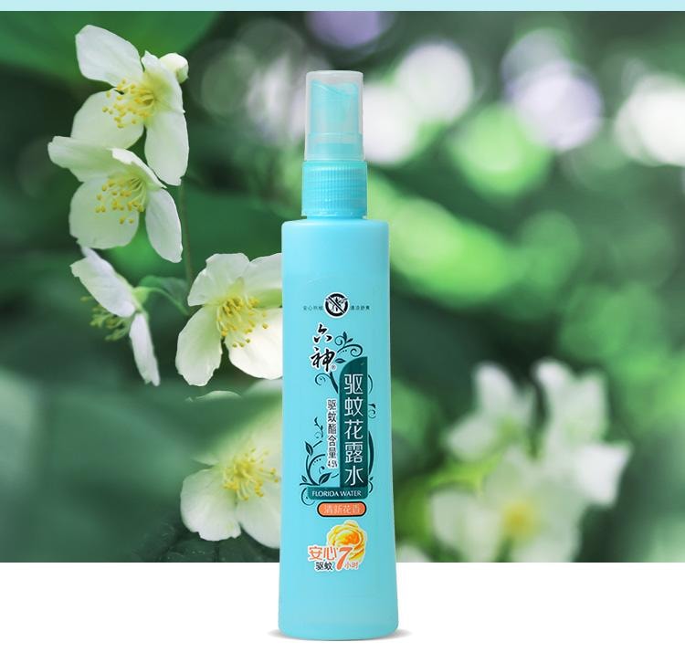   六神 驅蚊花露水180ml 噴霧防蚊水 有效驅蚊7小時 驅蚊酯含量4.5% 清新花香清涼止癢