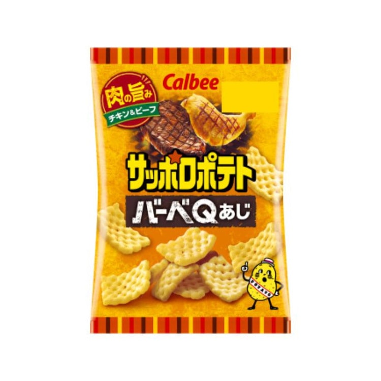 【日本直郵】Calbee卡樂比 燒烤薯格網格薯片 燒烤口味 24g