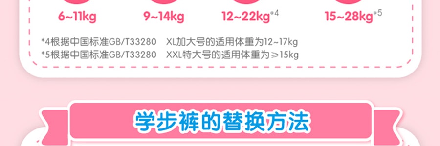 日本KAO花王 MERRIES妙而舒 通用婴儿学步裤拉拉裤 XL号 12-22kg 38枚入