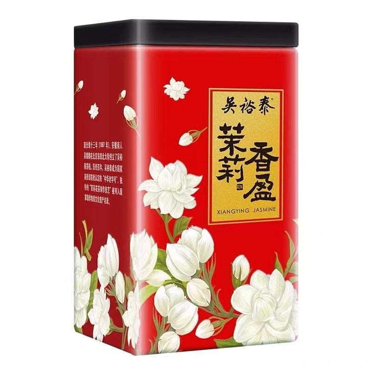 【中國直郵】 吳裕泰 伏花六窨茶葉中華老字號香盈茉莉花茶新濃香量販 180g/罐