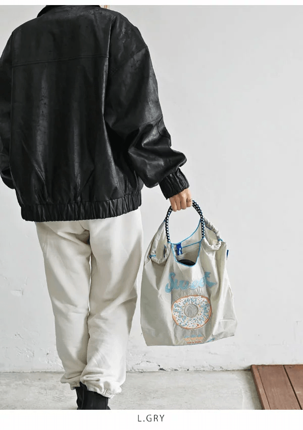 Ball&Chain 糖粒甜甜圈單肩包 淺灰色M號 165g