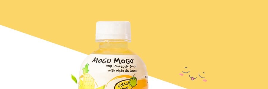 泰國MOGU MOGU 果汁椰果飲料 鳳梨口味 320ml【泰國經典品牌】
