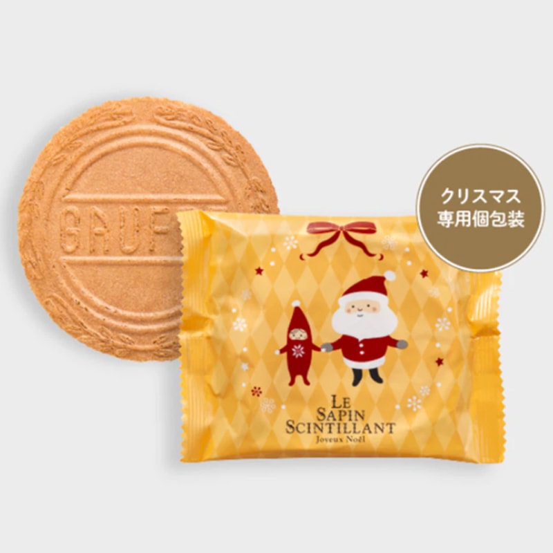【日本直邮】神户风月堂 圣诞限定 薄饼草莓味 6枚 小熊图案