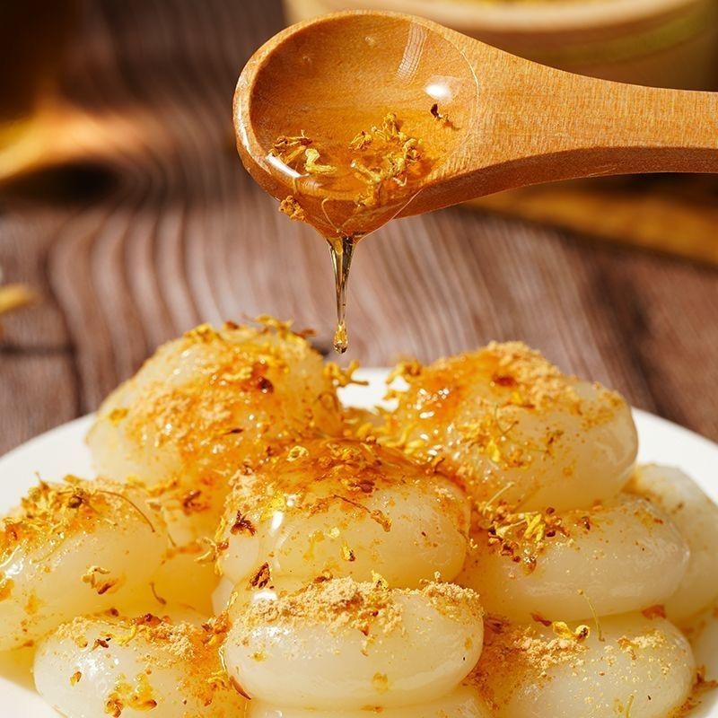 【中國直郵】 美淇淋 桂花味漳州沾粉糍粑手工開蓋即食麻餈傳統糕點點心 250g/盒