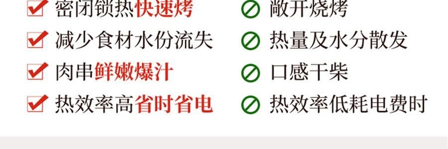 LECHEER LIVELIFE 多功能烤串机 360度自旋转烧烤 多功能烤箱 蓝色
