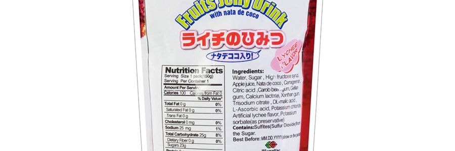 日本SHIRAKIKU讚岐屋 果凍爽椰果粒 荔枝味 150g*4包入