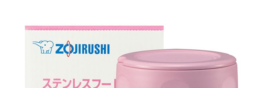 日本ZOJIRUSHI像印 不鏽鋼真空保冷保溫燜燒杯 #粉紅 350ml SW-EAE35PS