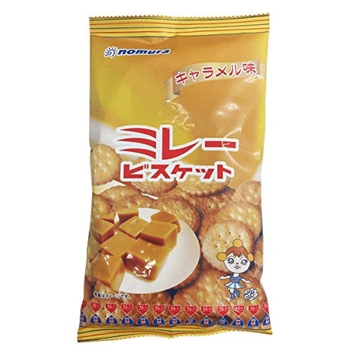 日本 野村 NOMURA 焦糖口味煎豆美樂圓餅 110g