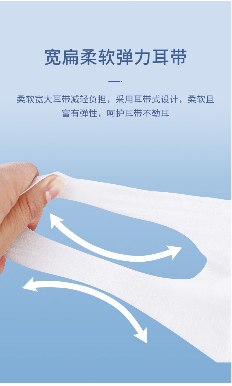 【中國直郵】BNOWI/班諾維 3D立體隔離口罩獨立包裝 50隻白色