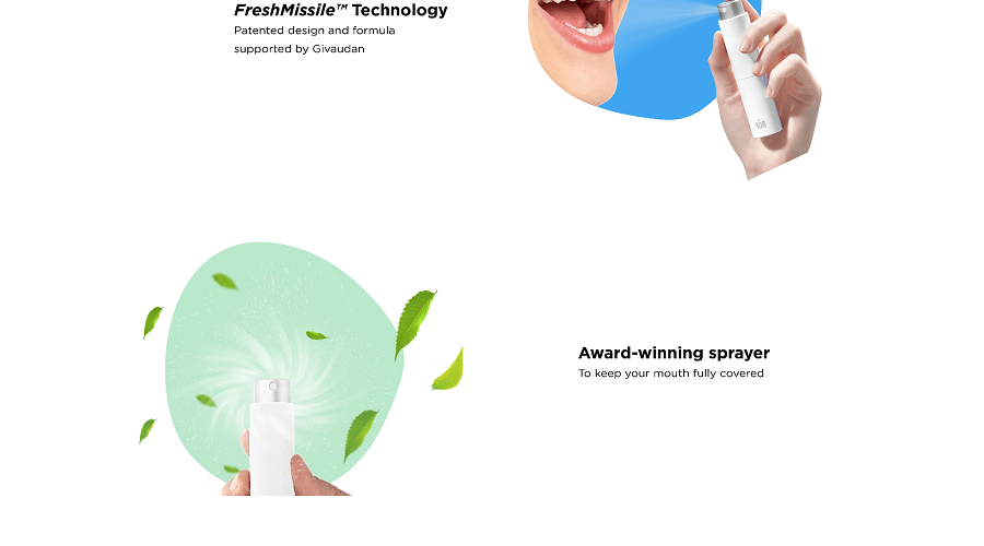 BOP FreshMissile™ 口氣清新噴霧 8ml 冰​​川薄荷 1殼2芯