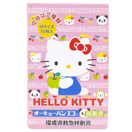 日本 NICHIBAN 米奇邦 凱蒂貓圖案 親膚低敏感兒童創可貼 10片