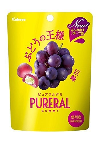【日本直邮】日本KABAYA 双重口感果汁夹心软糖 葡萄味 50g