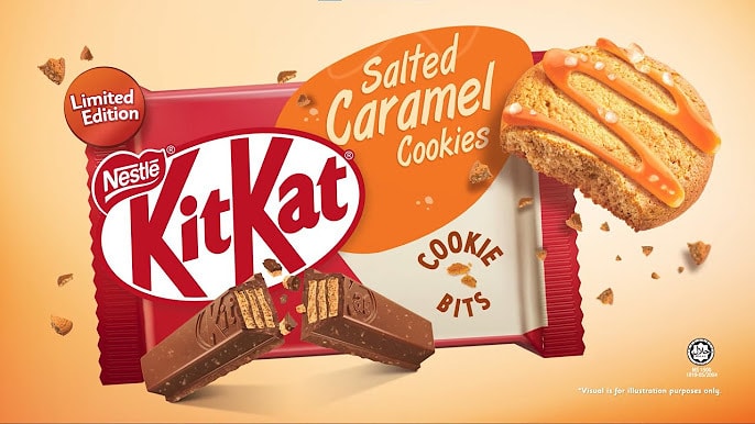 【马来西亚直邮】马来西亚 Kitkat 奇巧咸焦糖巧克力曲奇威化 限量版 35g