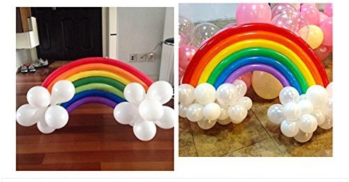PuTwo 彩虹装饰气球聚会用