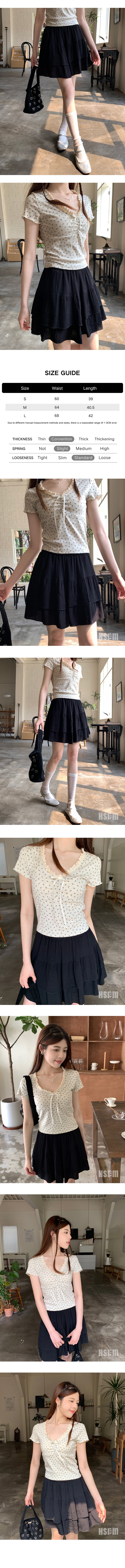 【中国直邮】HSPM新款芭蕾风半身蛋糕裙 黑色 S