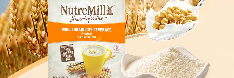 新加坡SUPER超級 全麥豆奶飲料 原味 12包入 420g