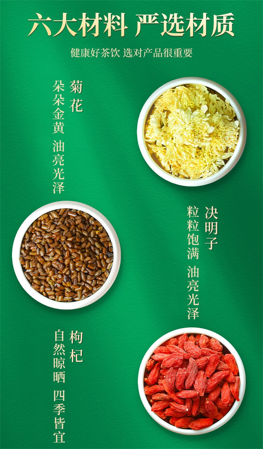 【中国直邮】同仁堂 蒲公英菊花枸杞决明子茶清肝养目 滋补肝肾 150g(5g×30袋)