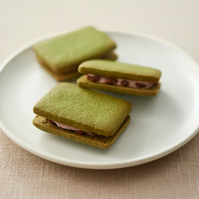 【日本直邮】MUJI无印良品 抹茶红豆 奶油夹心饼干 3枚