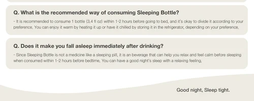韓國SLEEPING BOTTLE 天然助眠液體助眠補充飲料 無糖 不含褪黑激素 100%不含藥物 100ml*10瓶入