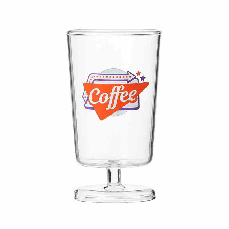【日本直邮】STARBUCKS星巴克 可乐咖啡复古美式系列 高脚玻璃杯355ml
