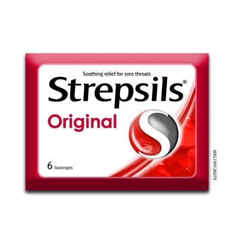 STREPSILS Sore Throat Lozenges Original Flavor 6pcs